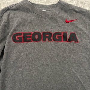 Nike Gray UGA Sweatshirt with Red Accents